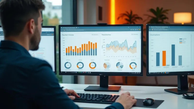 Equipe de marketing colaborando em estratégias de crescimento digital