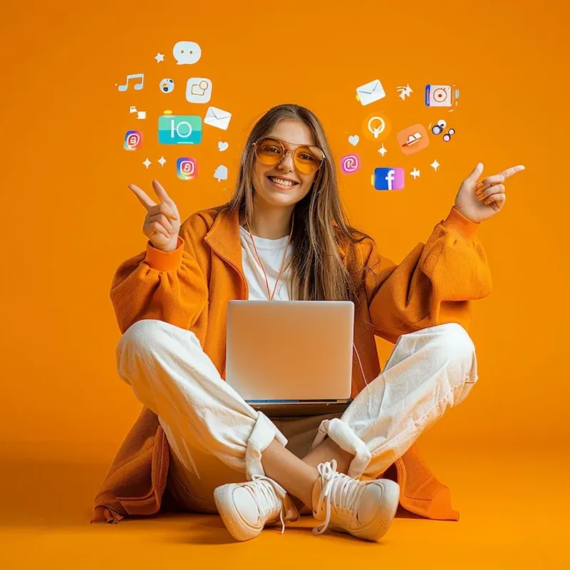 ícones de redes sociais