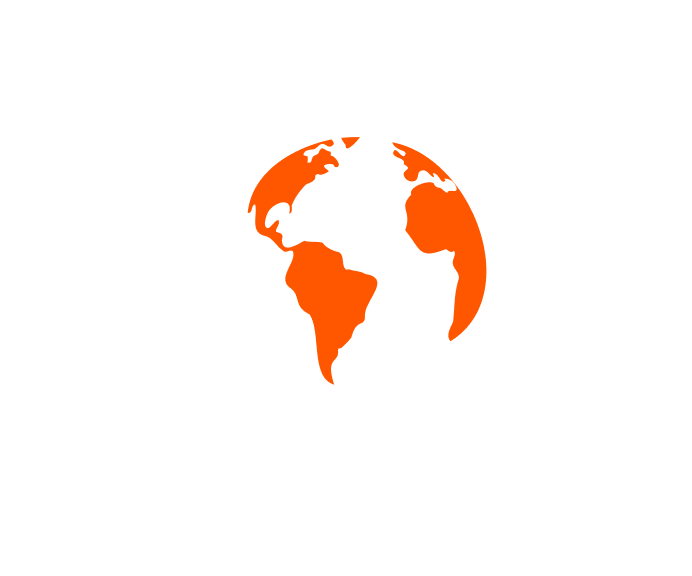 Ilustração de uma lupa com o planeta terra dentro focando em SEO